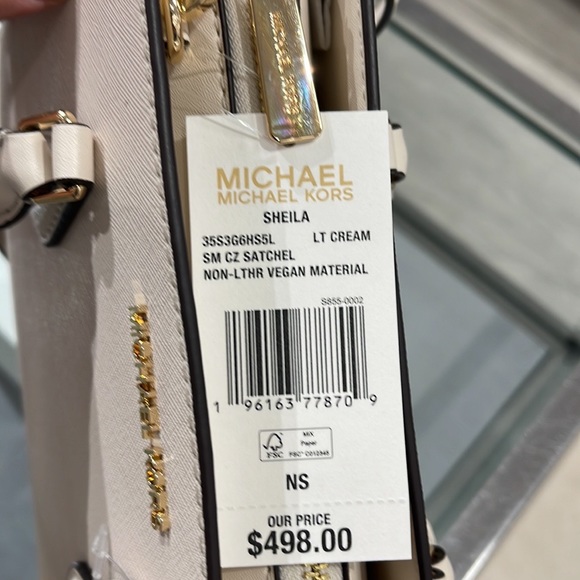 Michael Kors Sheila Small Center Zip Satchel Shoulder Crossbody Bag Non Leather - Picture 11 of 16